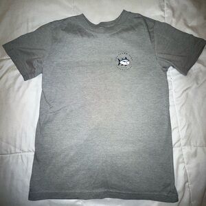 Southern Tide Gray T-Shirt with Fish Logo